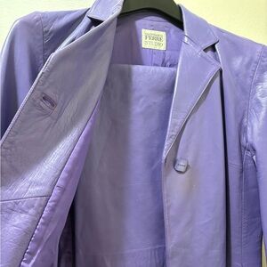 Gianfranco Ferre Studio Women's Purple Leather Blazer